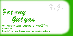 heteny gulyas business card